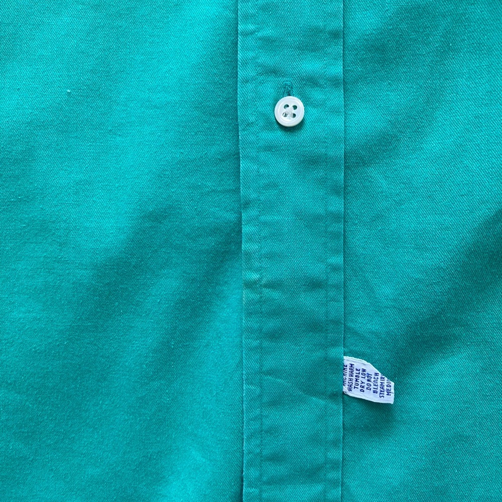 Men’s Ralph Lauren Kelly Green Button Down Long Sleeve Vintage X-Large - Picture 5 of 7